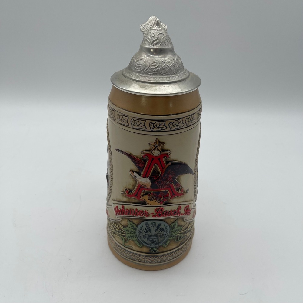 Budweiser Limited Edition Lidded‎ Beer Stein H Series 50054 COA Anheuser Busch